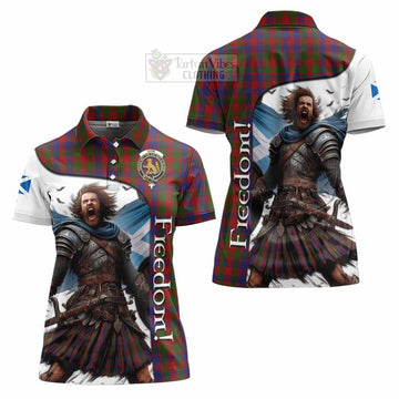 Gow Crest Tartan Women's Polo Shirt Inspired by the Freedom of Scottish Warrior - Tartan Vibes Clothing