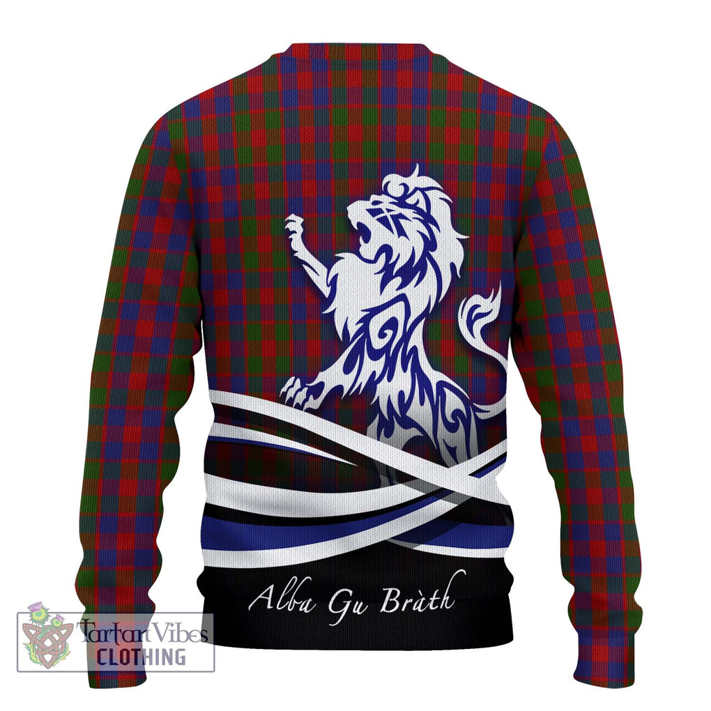 Gow Tartan Ugly Sweater with Alba Gu Brath Regal Lion Emblem - Tartan Vibes Clothing