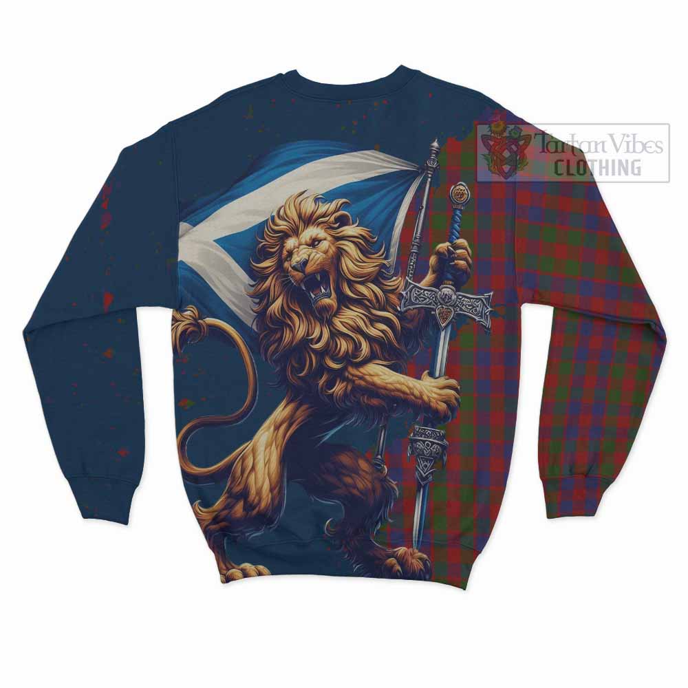 Gow Tartan Family Crest Sweatshirt with Scottish Majestic Lion - Tartan Vibes Clothing
