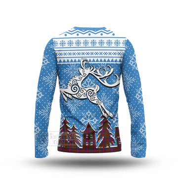 Gow Clan Christmas Long Sleeve T-Shirt Celtic Reindeer Style - Tartan Vibes Clothing