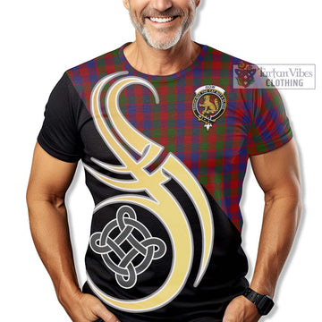 Gow Tartan T-Shirt with Family Crest and Celtic Symbol Style - Tartan Vibes Clothing