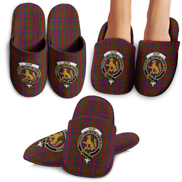 Gow Tartan Home Slippers with Family Crest