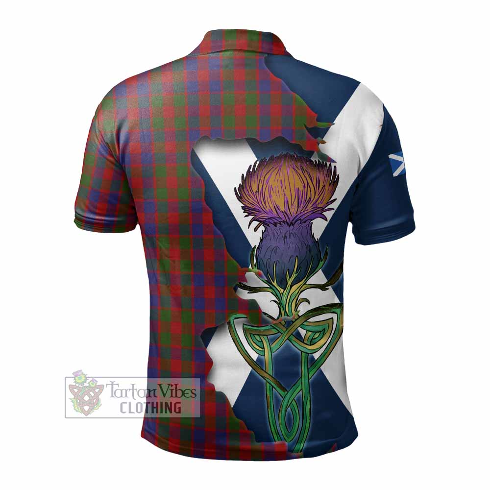 Gow Tartan Family Crest Polo Shirt Scottish Thistle Celtic Inspired - Tartan Vibes Clothing