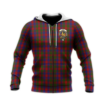 Gow Tartan Knitted Hoodie with Family Crest