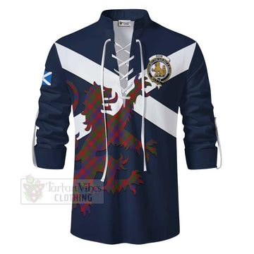 Gow Tartan Lion Rampant Ghillie Kilt Shirt Proudly Display Your Heritage with Alba Gu Brath and Clan Name - Tartan Vibes Clothing