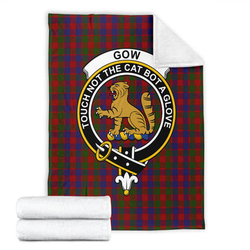 Gow Tartan Blanket with Family Crest - Tartan Vibes Clothing