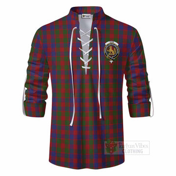 Gow Tartan Ghillie Kilt Shirt with Family Crest DNA In Me Style - Tartan Vibes Clothing