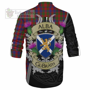 Gow Tartan Family Crest Ghillie Kilt Shirt Lion Rampant Royal Thistle Shield Celtic Inspired - Tartan Vibes Clothing