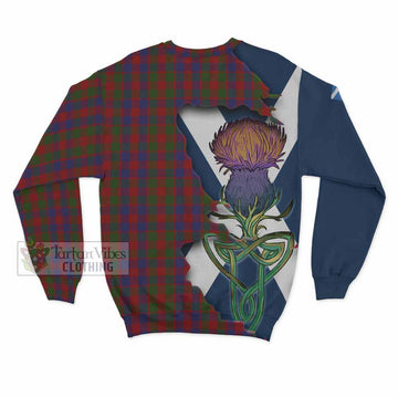 Tartan Vibes Clothing Gow Tartan Family Crest Sweatshirt Scottish Thistle Celtic Inspired