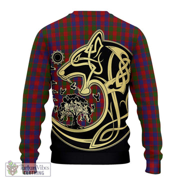 Gow Tartan Ugly Sweater with Family Crest Celtic Wolf Style - Tartan Vibes Clothing