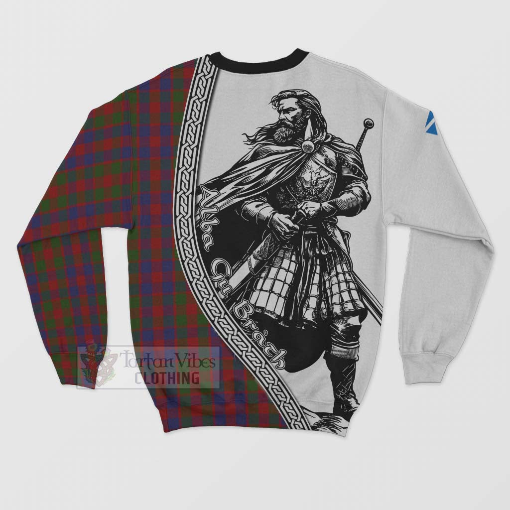 Gow Tartan Clan Crest Sweatshirt with Highlander Warrior Celtic Style - Tartan Vibes Clothing