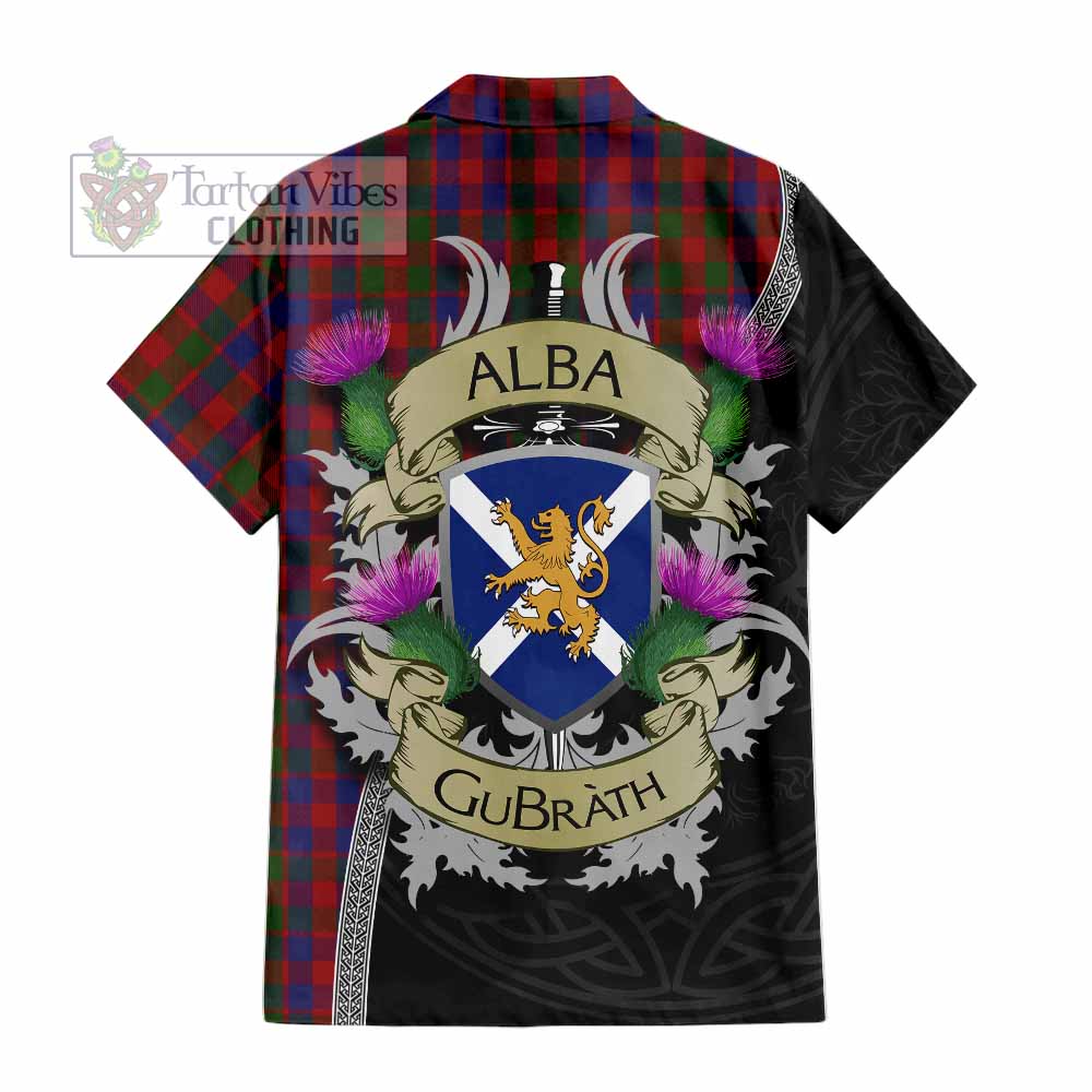 Gow Tartan Family Crest Hawaiian Shirt Lion Rampant Royal Thistle Shield Celtic Inspired - Tartan Vibes Clothing