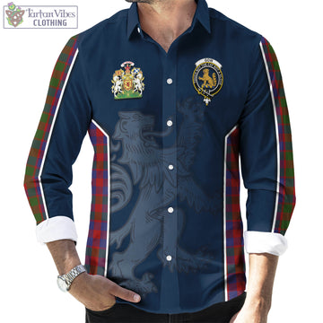 Gow Tartan Long Sleeve Button Up Shirt with Family Crest and Lion Rampant Vibes Sport Style - Tartan Vibes Clothing