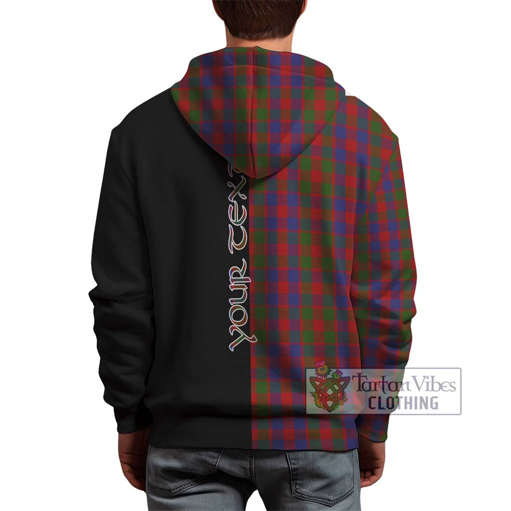 Gow Tartan Hoodie with Family Crest and Half Of Me Style - Tartanvibesclothing Shop