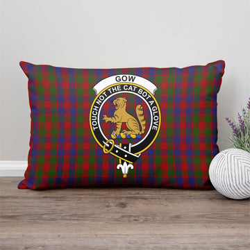 Gow Tartan Pillow Cover with Family Crest - Tartan Vibes Clothing