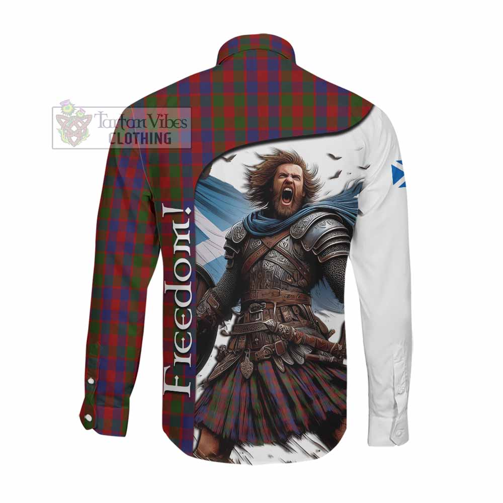 Gow Crest Tartan Long Sleeve Button Shirt Inspired by the Freedom of Scottish Warrior Men's Shirt - Tartan Vibes Clothing
