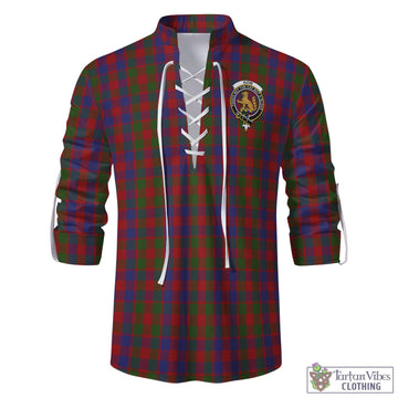 Gow Tartan Men's Scottish Traditional Jacobite Ghillie Kilt Shirt with Family Crest - Tartan Vibes Clothing
