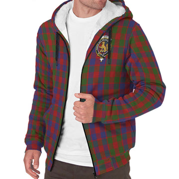 Gow Tartan Sherpa Hoodie with Family Crest - Tartan Vibes Clothing