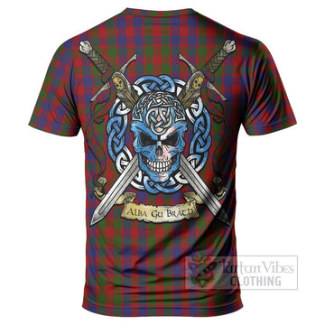 Gow Tartan T-Shirt with Family Crest Celtic Skull Style - Tartan Vibes Clothing
