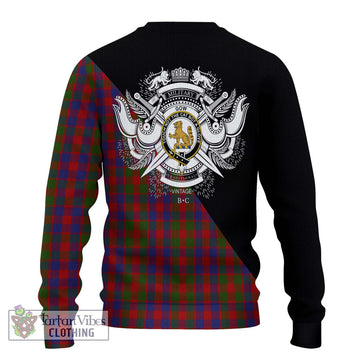 Gow Tartan Ugly Sweater with Family Crest and Military Logo Style - Tartan Vibes Clothing