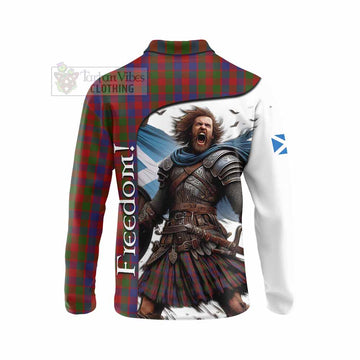 Gow Crest Tartan Long Sleeve Polo Shirt Inspired by the Freedom of Scottish Warrior - Tartan Vibes Clothing