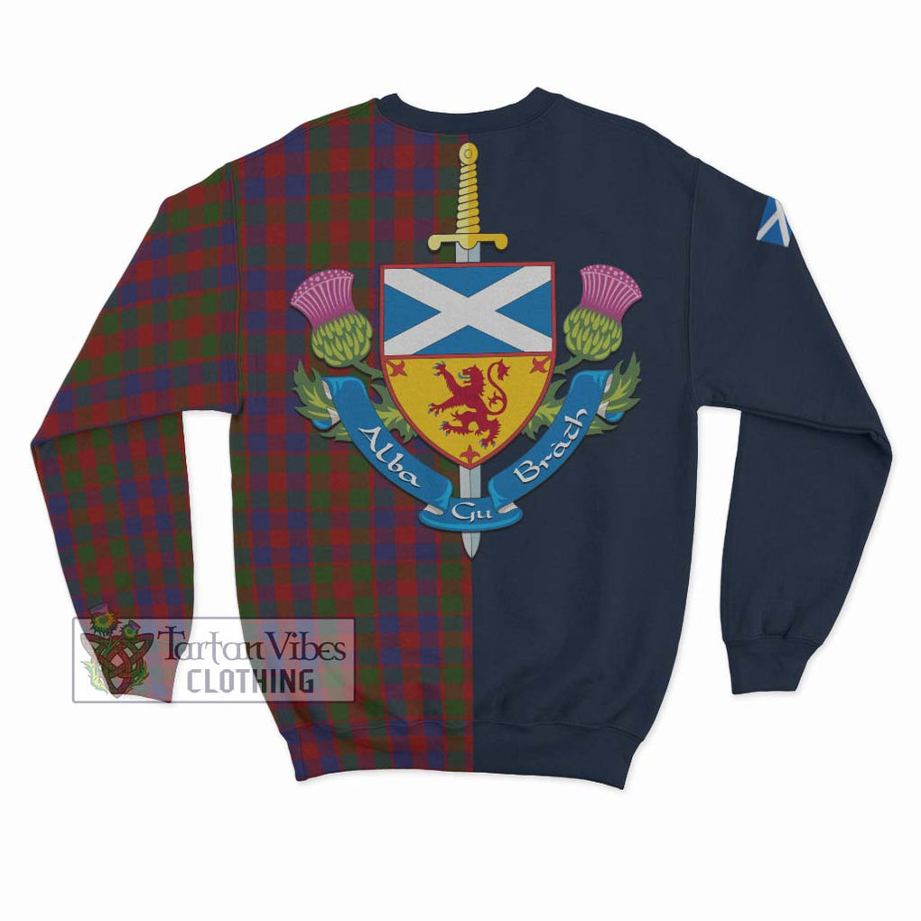 Gow Tartan Sweatshirt Alba with Scottish Lion Royal Arm Half Style - Tartan Vibes Clothing
