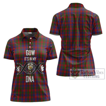 Gow Tartan Women's Polo Shirt with Family Crest DNA In Me Style - Tartan Vibes Clothing