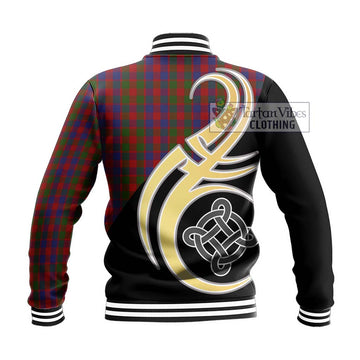Gow Tartan Baseball Jacket with Family Crest and Celtic Symbol Style - Tartan Vibes Clothing