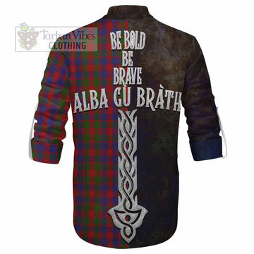 Gow Tartan Family Crest Ghillie Kilt Shirt Alba Gu Brath Be Brave Lion Ancient Style - Tartan Vibes Clothing