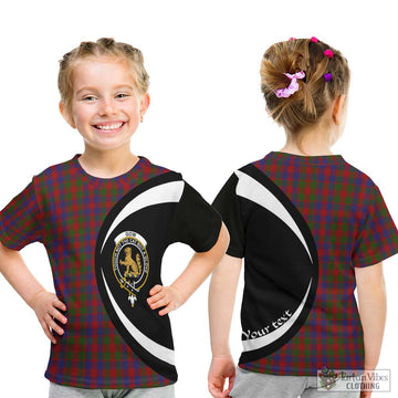 Gow Tartan Kid T-Shirt with Family Crest Circle Style - Tartan Vibes Clothing