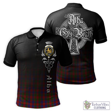 Gow Tartan Polo Shirt Featuring Alba Gu Brath Family Crest Celtic Inspired - Tartan Vibes Clothing