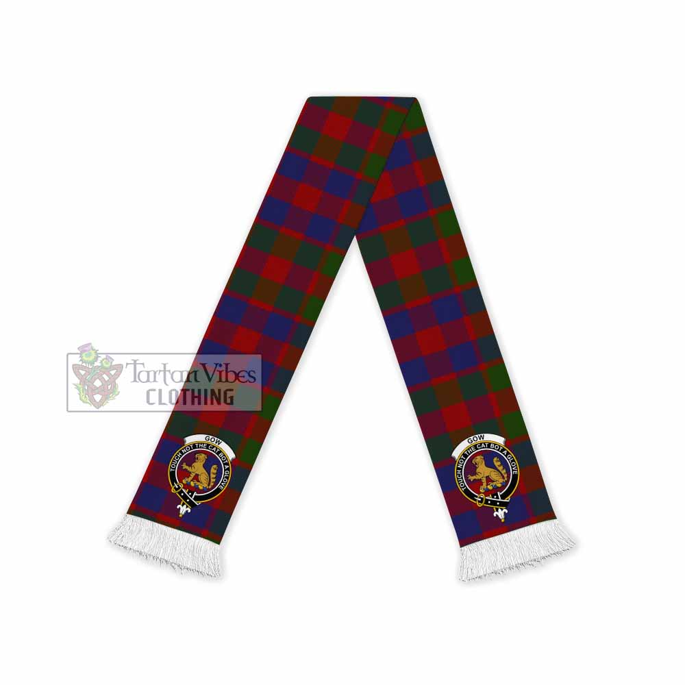 Tartan Vibes Clothing Gow Tartan Ruffneck Scarf with Family Crest