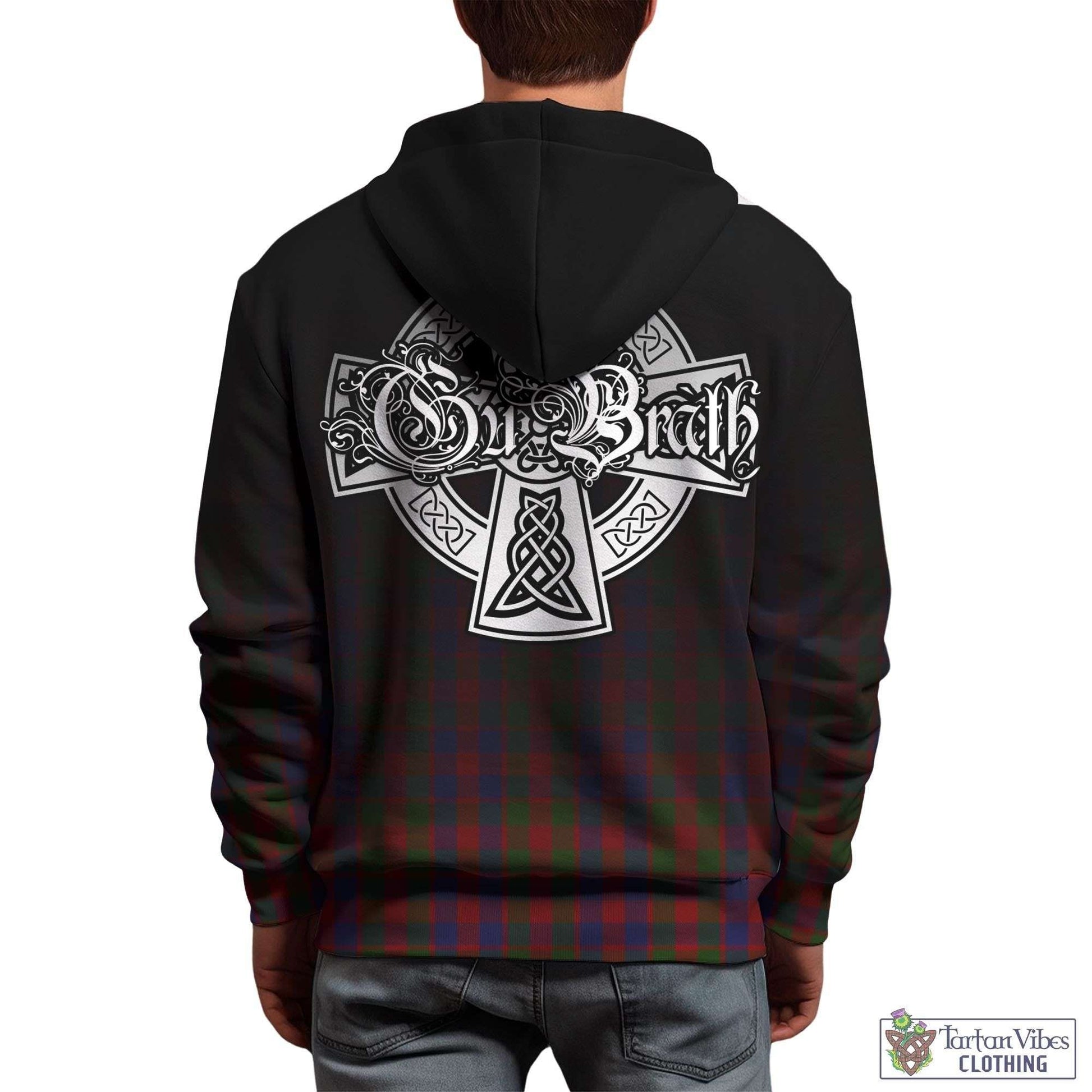 Gow Tartan Hoodie Featuring Alba Gu Brath Family Crest Celtic Inspired - Tartan Vibes Clothing