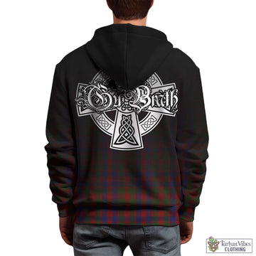 Gow Tartan Hoodie Featuring Alba Gu Brath Family Crest Celtic Inspired - Tartan Vibes Clothing