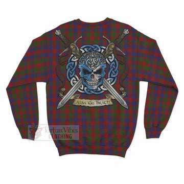Gow Tartan Sweatshirt with Family Crest Celtic Skull Style - Tartan Vibes Clothing