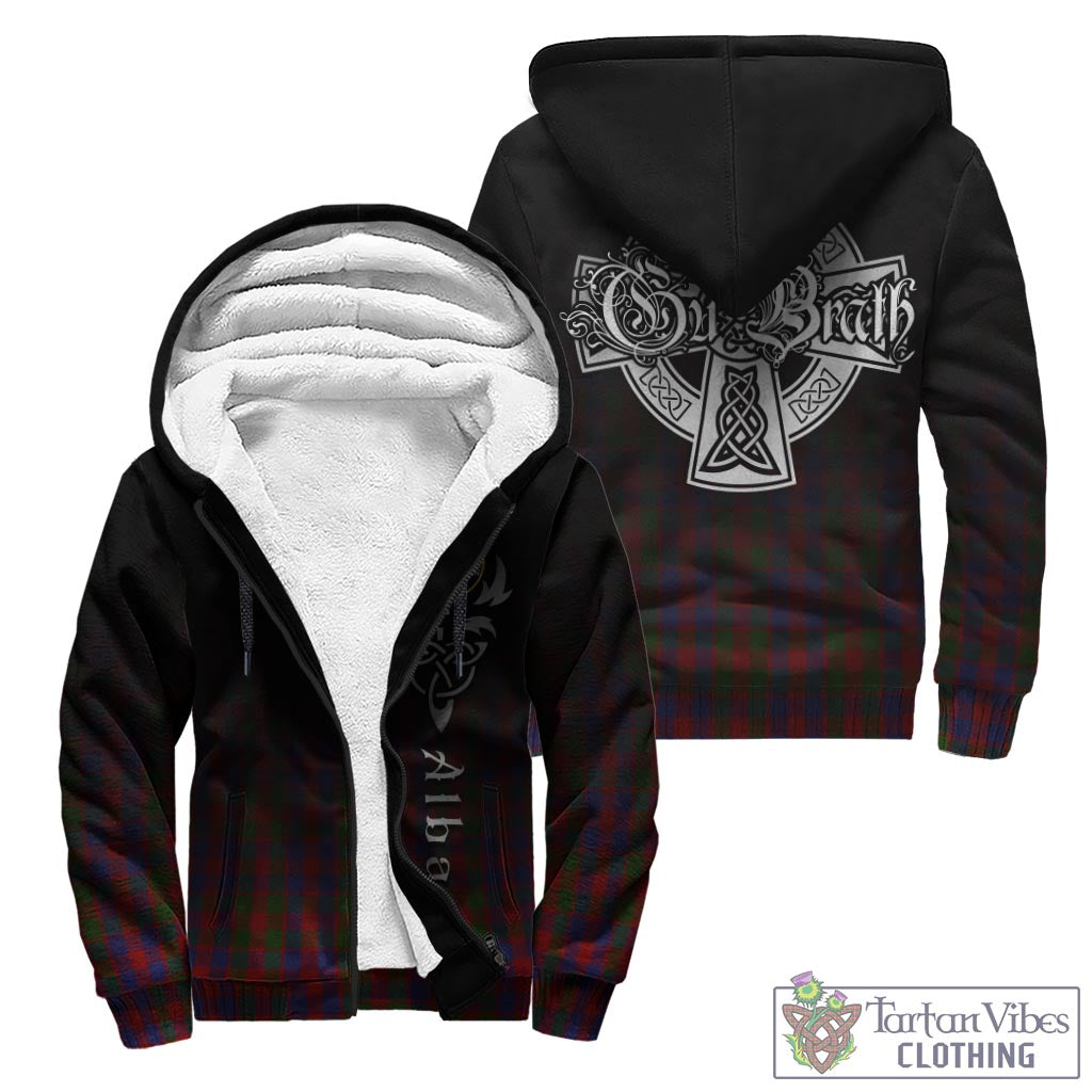 Gow Tartan Sherpa Hoodie Featuring Alba Gu Brath Family Crest Celtic Inspired - Tartan Vibes Clothing