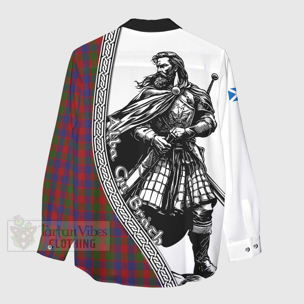 Gow Tartan Clan Crest Women's Casual Shirt with Highlander Warrior Celtic Style - Tartan Vibes Clothing