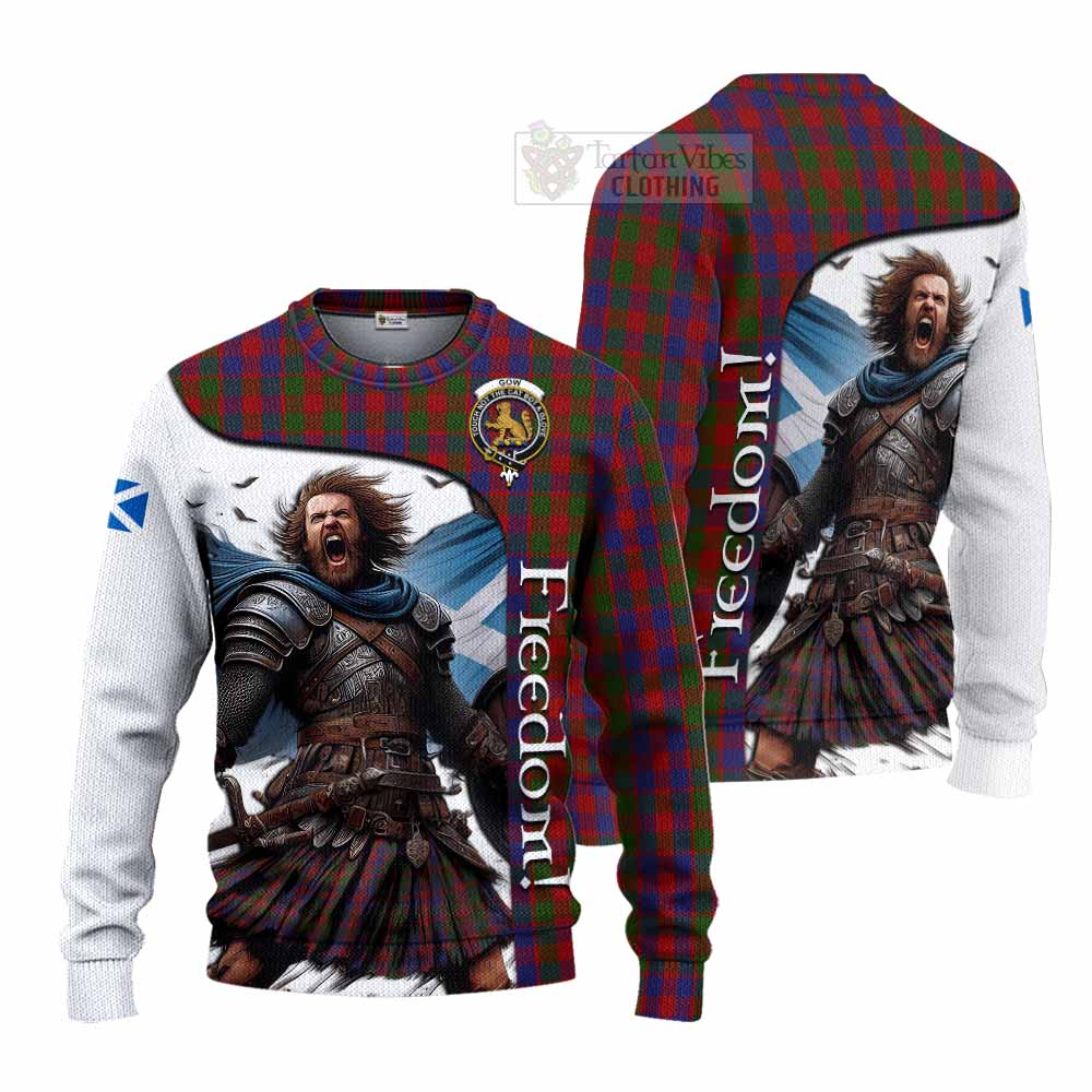 Gow Crest Tartan Knitted Sweater Inspired by the Freedom of Scottish Warrior - Tartan Vibes Clothing