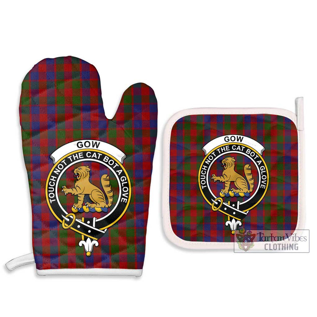 Gow Tartan Combo Oven Mitt & Pot-Holder with Family Crest - Tartan Vibes Clothing