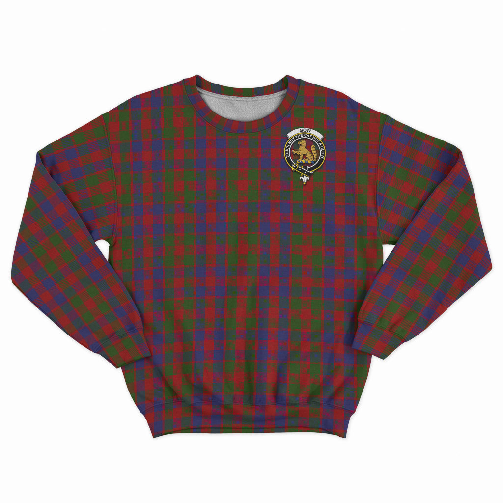 Gow Tartan Sweatshirt with Family Crest - Tartan Vibes Clothing