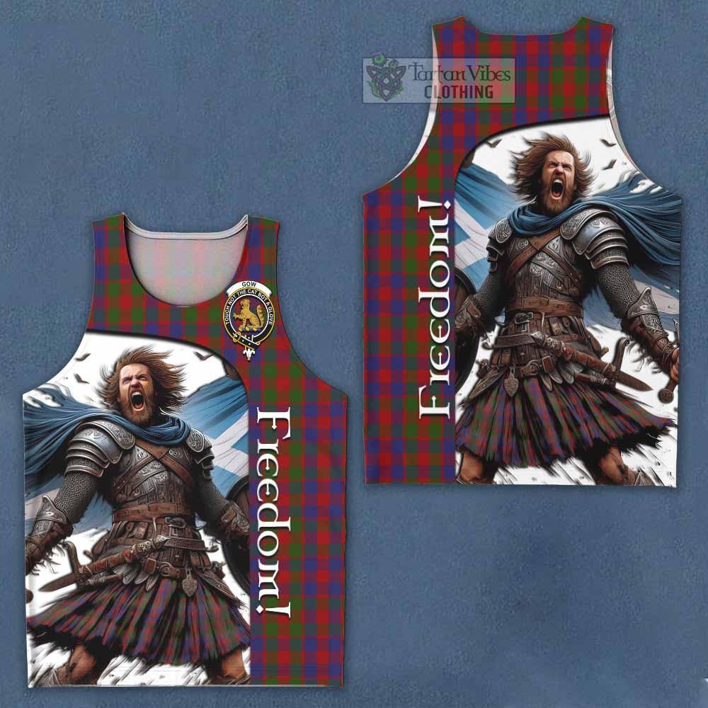 Gow Crest Tartan Men's Tank Top Inspired by the Freedom of Scottish Warrior - Tartan Vibes Clothing
