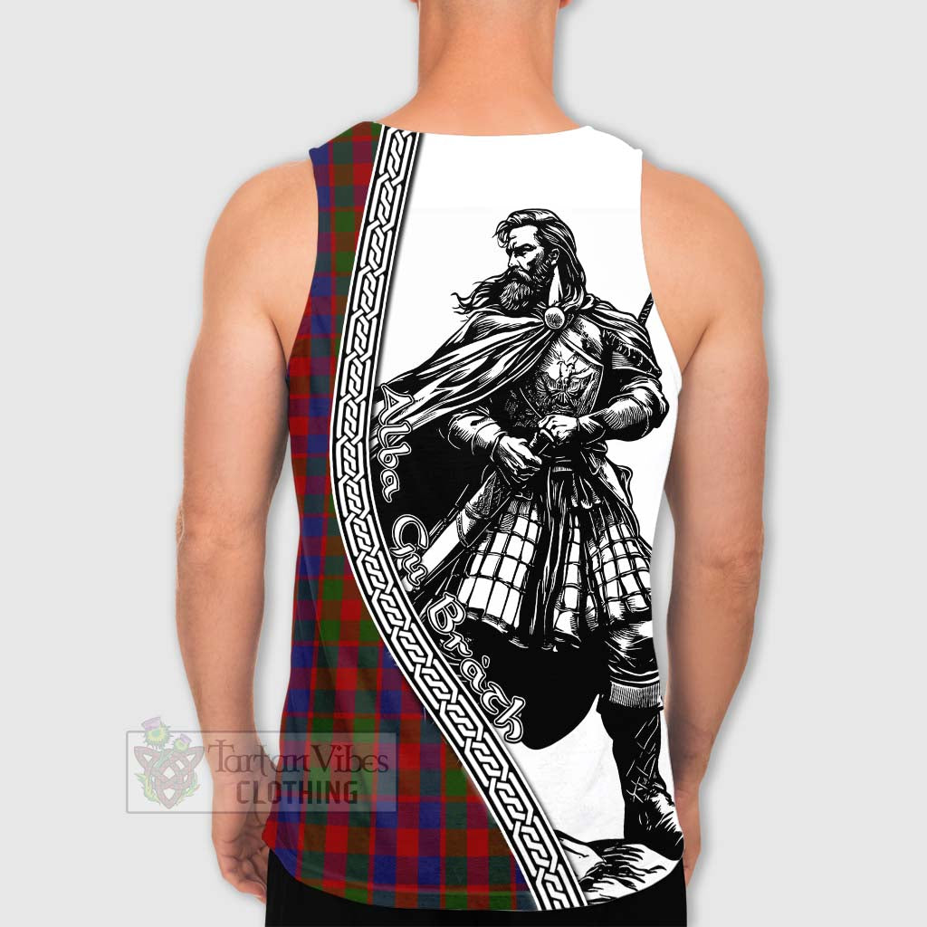 Gow Tartan Clan Crest Men's Tank Top with Highlander Warrior Celtic Style - Tartan Vibes Clothing