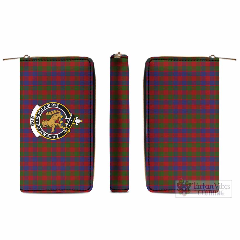 Gow Tartan Women's Leather Wallet with Family Crest - Tartan Vibes Clothing