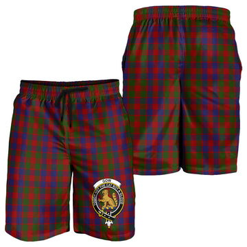 Gow Tartan Mens Shorts with Family Crest - Tartan Vibes Clothing
