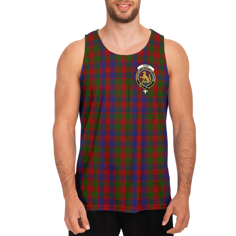 Gow Tartan Mens Tank Top with Family Crest - Tartan Vibes Clothing