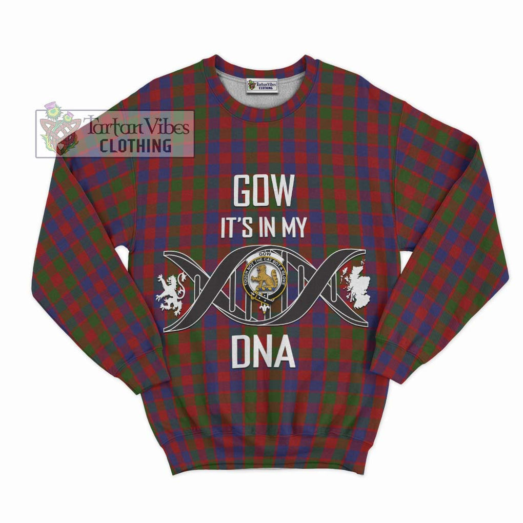 Gow Tartan Sweatshirt with Family Crest DNA In Me Style - Tartan Vibes Clothing