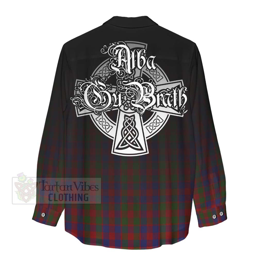 Gow Tartan Women's Casual Shirt Featuring Alba Gu Brath Family Crest Celtic Inspired - Tartan Vibes Clothing