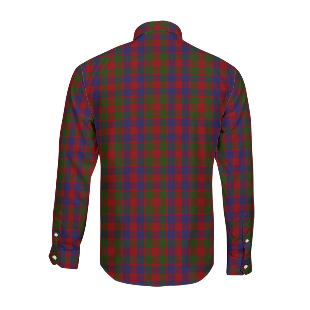 Gow Tartan Long Sleeve Button Up Shirt with Family Crest - Tartan Vibes Clothing
