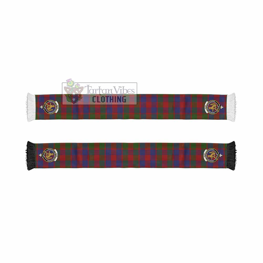 Tartan Vibes Clothing Gow Tartan Ruffneck Scarf with Family Crest