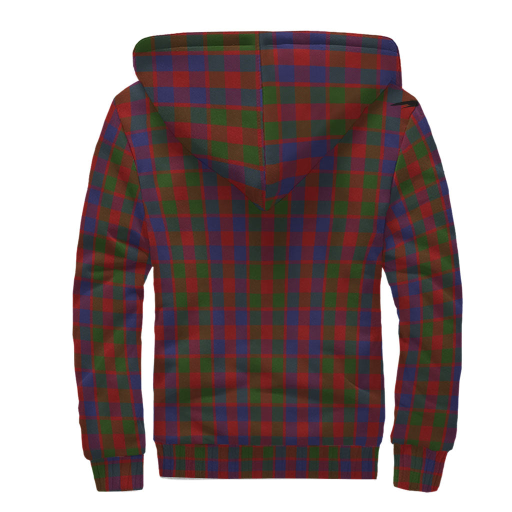 Gow Tartan Sherpa Hoodie with Family Crest - Tartan Vibes Clothing